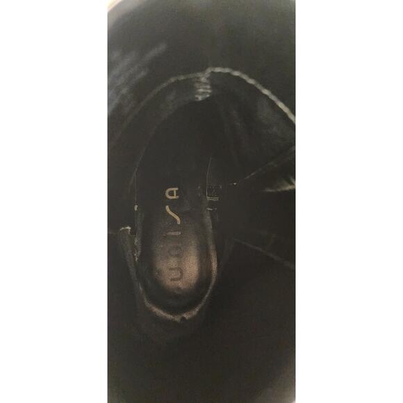Unisa Uncaddie2 Lift Gold Buckle Black Ankle Booties Boots 7M - Picture 9 of 12